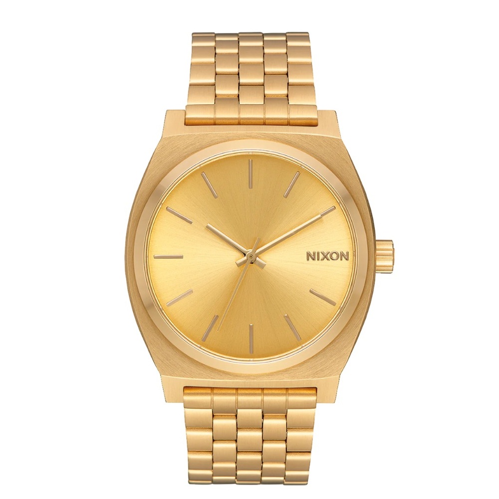 Gold Nixon The Time Teller Watch (minimal)
